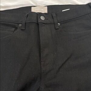 Everlane Straight Fit Black Jeans 31”x34”